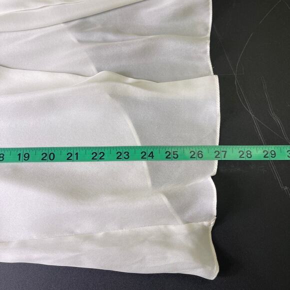 Yigal Azrouël Double Silk Georgette Cowl Neck Sleeveless Blouse Ivory Women's 6 - Picture 9 of 9